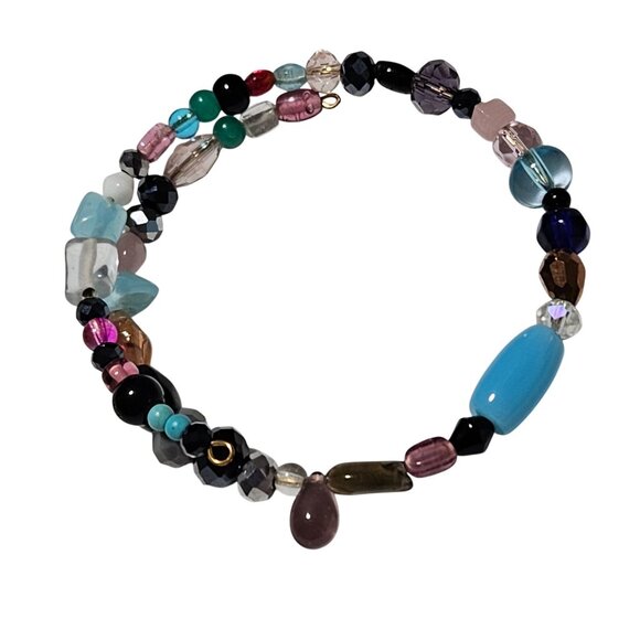 Boho Colorful Beaded Coil Wrap Bracelet Stretch Retro Fashion Jewelry Women - Picture 1 of 4